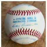 Don and Damon Buford Signed Baseball Rawlings OALB Brown Ball