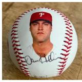 Dave Hollins Signed Philadelphia Phillies Stat Baseball