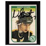 Neal Broten On-Card Auto 1982 O-Pee-Chee #164 Vintage Signed Minnesota North Stars Hockey Card