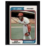 Bob Gibson 1974 Topps #350 Vintage Baseball Card - Nice!