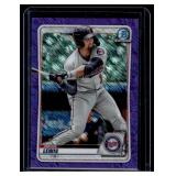 Royce Lewis Purple Shimmer RC 2020 Bowman Chrome #BCP-195 Rookie Minnesota Twins Baseball Card