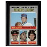 1970 Topps NL Pitching Leaders Seaver, Marichal, Jenkins, Niekro #69 Vintage Baseball Card