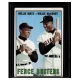 Willie Mays / Willie McCovey 1967 Topps Fence Busters #423 Vintage Baseball Card