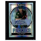 Nick Swaney Auto Blue SP 2023-24 Parkhurst #P-34 Minnesota Wild Hockey Card