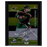 Marian Gaborik Auto 2002 Signature Series In The Game #084 Signed Minnesota Wild Hockey Card