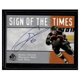 Marian Gaborik Auto 2001 SP Authentic Upper Deck Sign of the Times #MG Signed Minnesota Wild Hockey Card