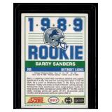 Barry Sanders RC 1989 Score #257 Rookie Football Card