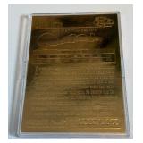Derek Jeter 23kt Gold Gems of The Game Baseball Card Limited Edition /1,998