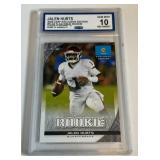 Jalen Hurts RC Graded 10 Gem Mint 2020 Leaf Exclusive Edition Glag Issue #FL05 Rookie Football Card