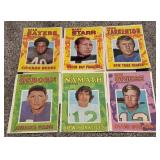 (6) 1971 Topps Pin Up Poster Stars - Sayers, Starr, Tarkenton, Namath, Griese, Osborn