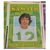 (6) 1971 Topps Pin Up Poster Stars - Sayers, Starr, Tarkenton, Namath, Griese, Osborn