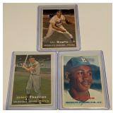 (3) 1957 Topps Vintage Baseball Card Lot