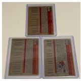 (3) 1957 Topps Vintage Baseball Card Lot