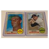 Brooks Robinson and Ed Mathews 1968 Topps Vintage Baseball Card Lot