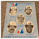 Minnesota Expos 1980 Spring Traning Baseball Program w/ Autos - Gary Carter, Tim Raines (Rookie Year), and More