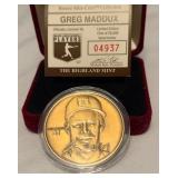 Greg Maddux Limited Edition Highland Mint Bronze Baseball Coin