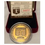 Greg Maddux Limited Edition Highland Mint Bronze Baseball Coin