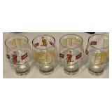 (4) Vintage University of Minnesota Basketball 1974-1975 Schlitz Beer Glasses