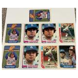 Fernando Valenzuela 9-Card Vintage Baseball Lot w/ RCs