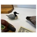 WATERFOWL FIGURINES AND SHELVES