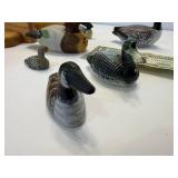 WATERFOWL FIGURINES AND SHELVES