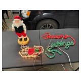 LIGHT UP SIGNS AND SANTA