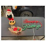 LIGHT UP SIGNS AND SANTA