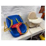 SWING AND HIGH CHAIR.