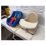 SWING AND HIGH CHAIR.