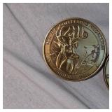 3-North American Big Game Bronze Medallions/Tokens