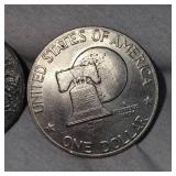 1991 Ertl Token Dollar and 1976 Ike "Silver" Dollar