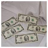 2-1976 $2 Bills, 3-1995 $2 Bills