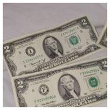 2-1976 $2 Bills, 3-1995 $2 Bills