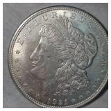 1921 Morgan D $1 AU Plus