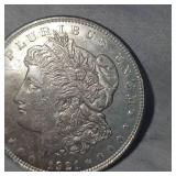 1921 Morgan D $1 AU Plus