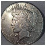 1922 S Peace Dollar $1 VG w/Toning