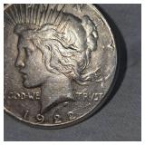 1922 S Peace Dollar $1 VG w/Toning
