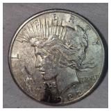 1922 S Peace Dollar $1 w/Gold Toning