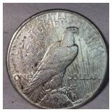 1922 S Peace Dollar $1 w/Gold Toning