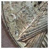 1922 S Peace Dollar $1 w/Gold Toning