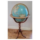 Electric Rand McNally Terrestrial Globe on Pawfoot Stand