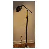 Adjustable Neck Brushed Brass Floor Lamp