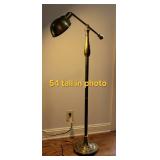 Adjustable Neck Brushed Brass Floor Lamp