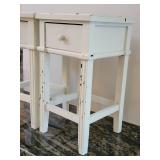 Petite White Farmhouse Tables A, pair