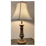 Gold Gilt Corinthian Column Table Lamp