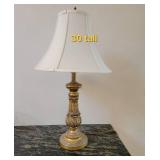 Gold Gilt Corinthian Column Table Lamp