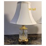 Lead Crystal Boudior Table Lamps, pair