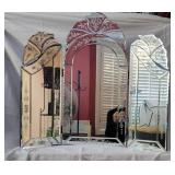 Venetian Inspired Vanity Triptech Mirror
