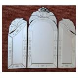 Venetian Inspired Vanity Triptech Mirror