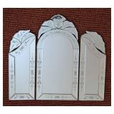 Venetian Inspired Vanity Triptech Mirror
